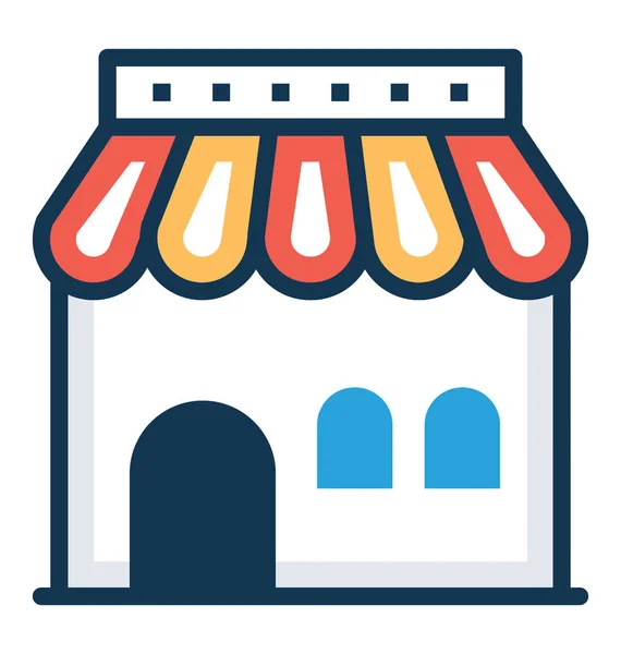 Ilustración Vectorial Tienda Departamental Icono — Vector de stock