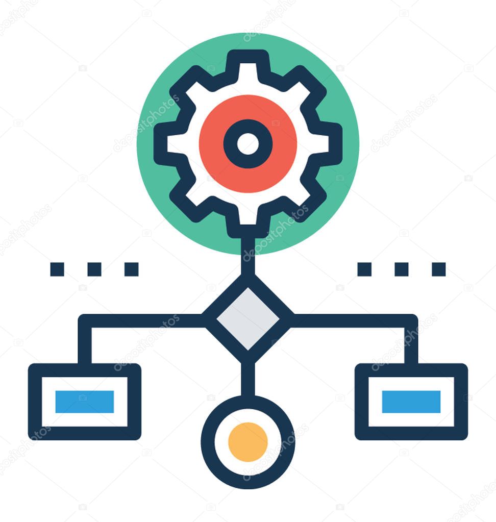 Modern illustration of Workflow Process Vector Icon