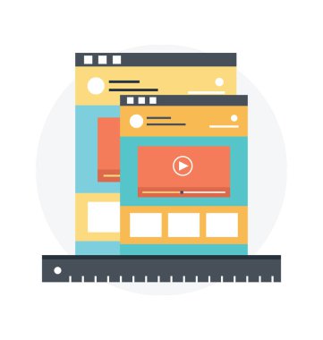 Duyarlı ve edinilmiş web tasarım vektör 