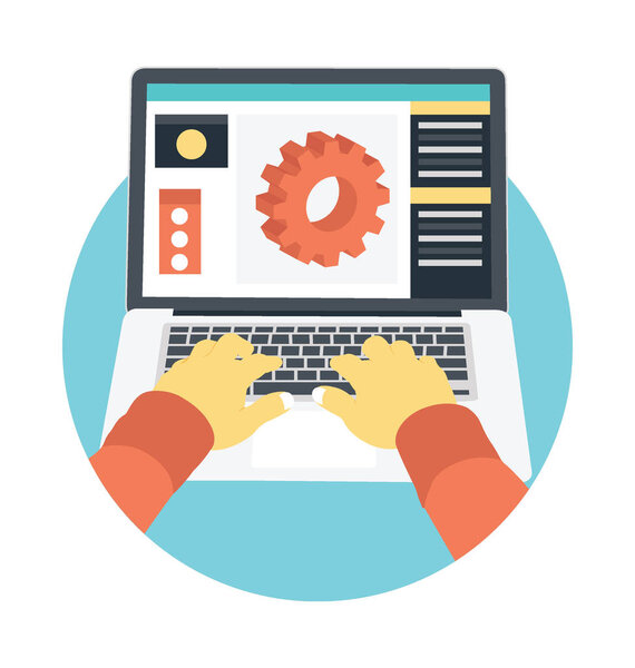 Трехмерная иконка плоского вектора
