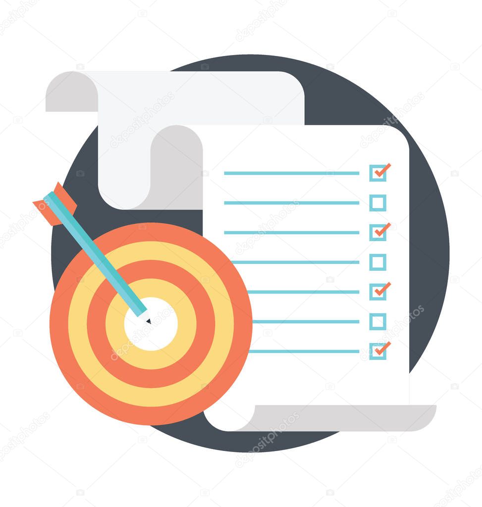 Target file icon. Business concept vector illustration 