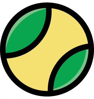 Çocuk spor top güzel Illustration. Tenis top vektör simgesi