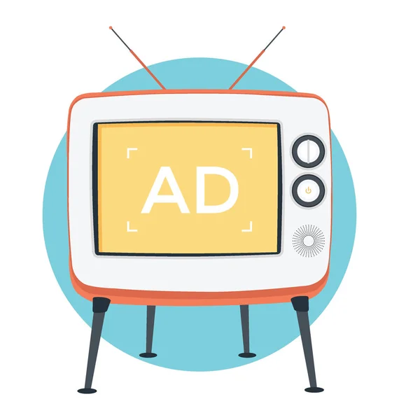 Televizyon reklamları düz renkli simge