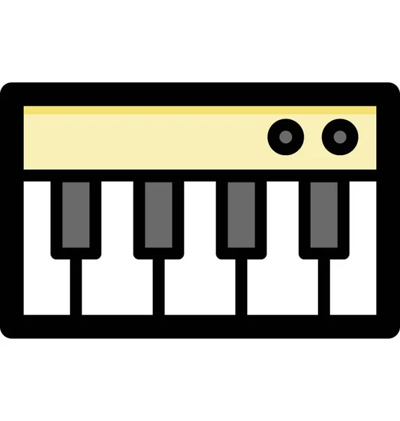 Εκλεκτής Ποιότητας Πιάνο Εικονίδιο Εικονογράφηση Διάνυσμα Πλήκτρα Πιάνου Μουσικού Οργάνου — Διανυσματικό Αρχείο