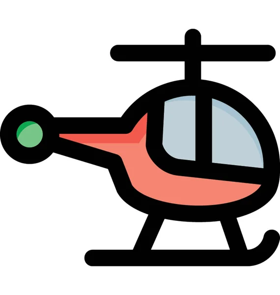 Aranyos Kis Játék Helikopter Vektor Ikonra Gyerek Chopper Játék Rajzfilm — Stock Vector