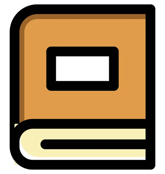 Vector Concept Van Onderwijs Gesloten Boek Met Blank Label Mooie — Stockvector