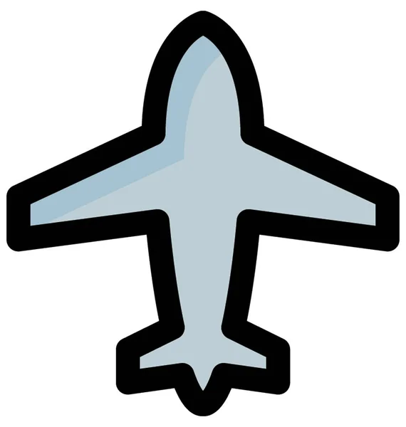 Cartoon Afbeelding Van Wereld Reizen Air Vlucht Vliegtuig Vector Icon — Stockvector