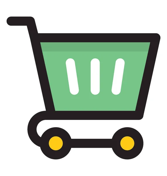 Icon Design Des Warenkorbs Zeigt Online Shopping Commerce — Stockvektor