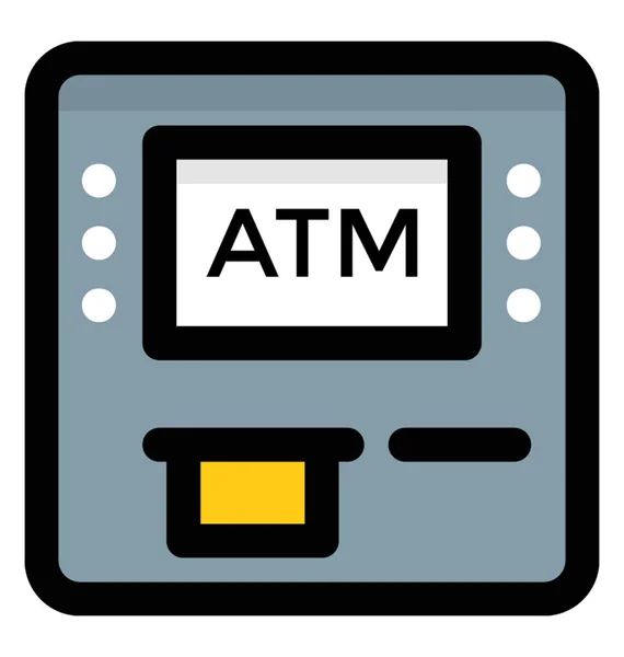 Prise Bancaire Sans Fil Pour Les Transactions Distributeur Automatique — Image vectorielle