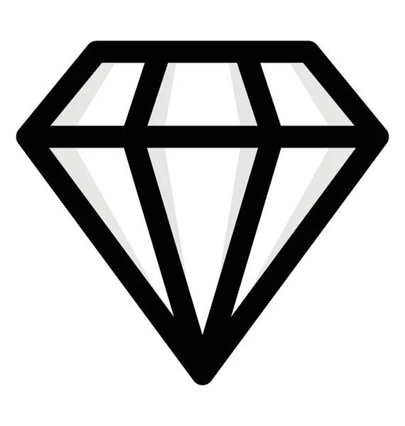 Färgade Design Diamant Symboliserar Premiumkvalitet — Stock vektor