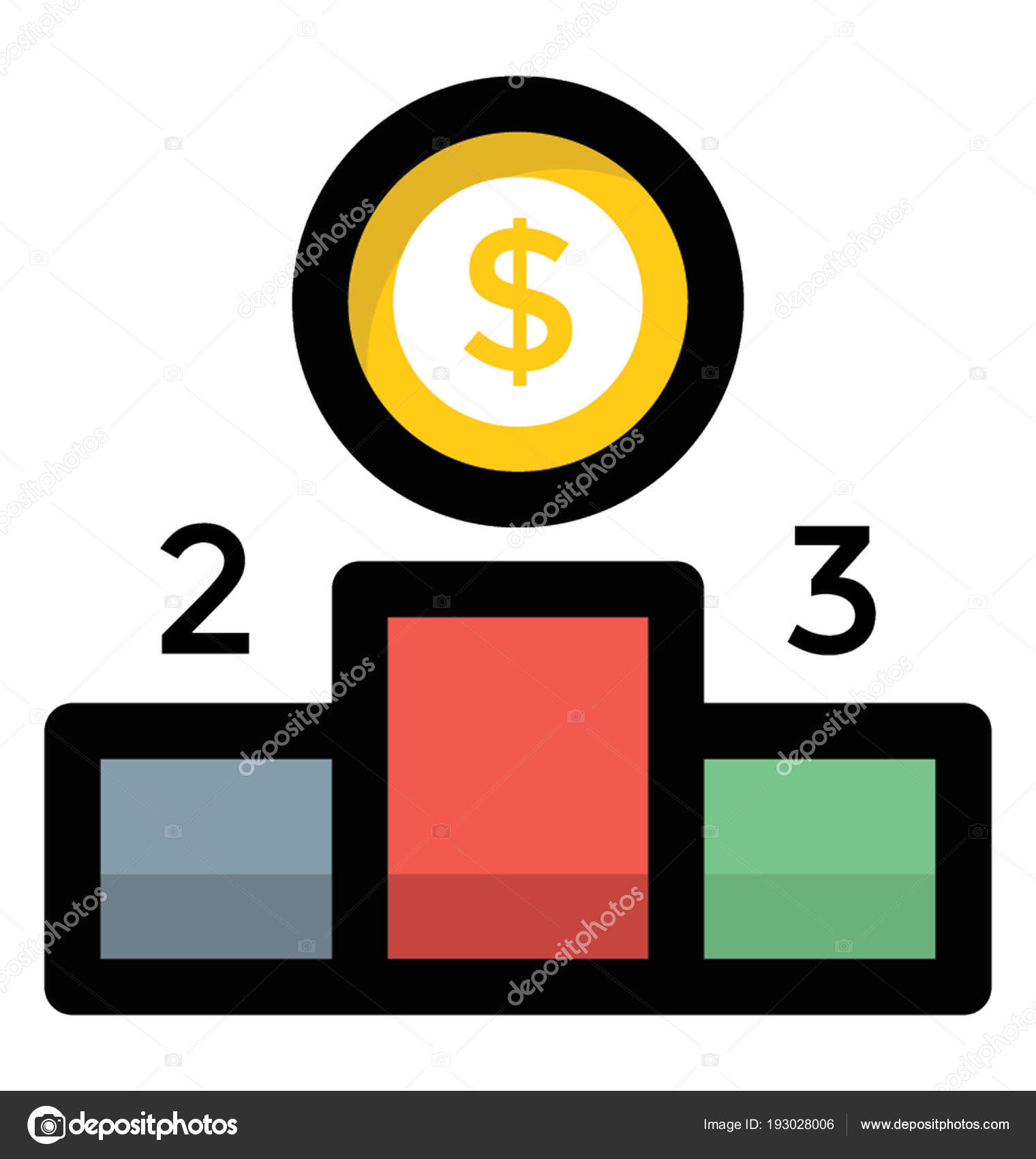 leaderboard rankings cash prize winner concept stock vector