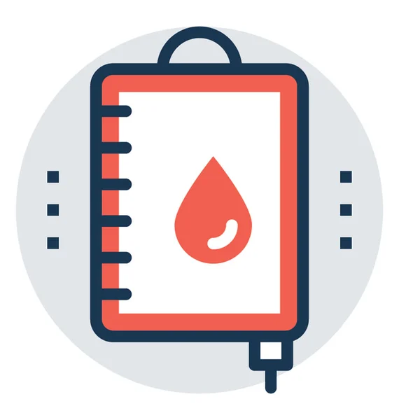Worek Krwią Leczenia Transfuzji Dożylnej — Wektor stockowy