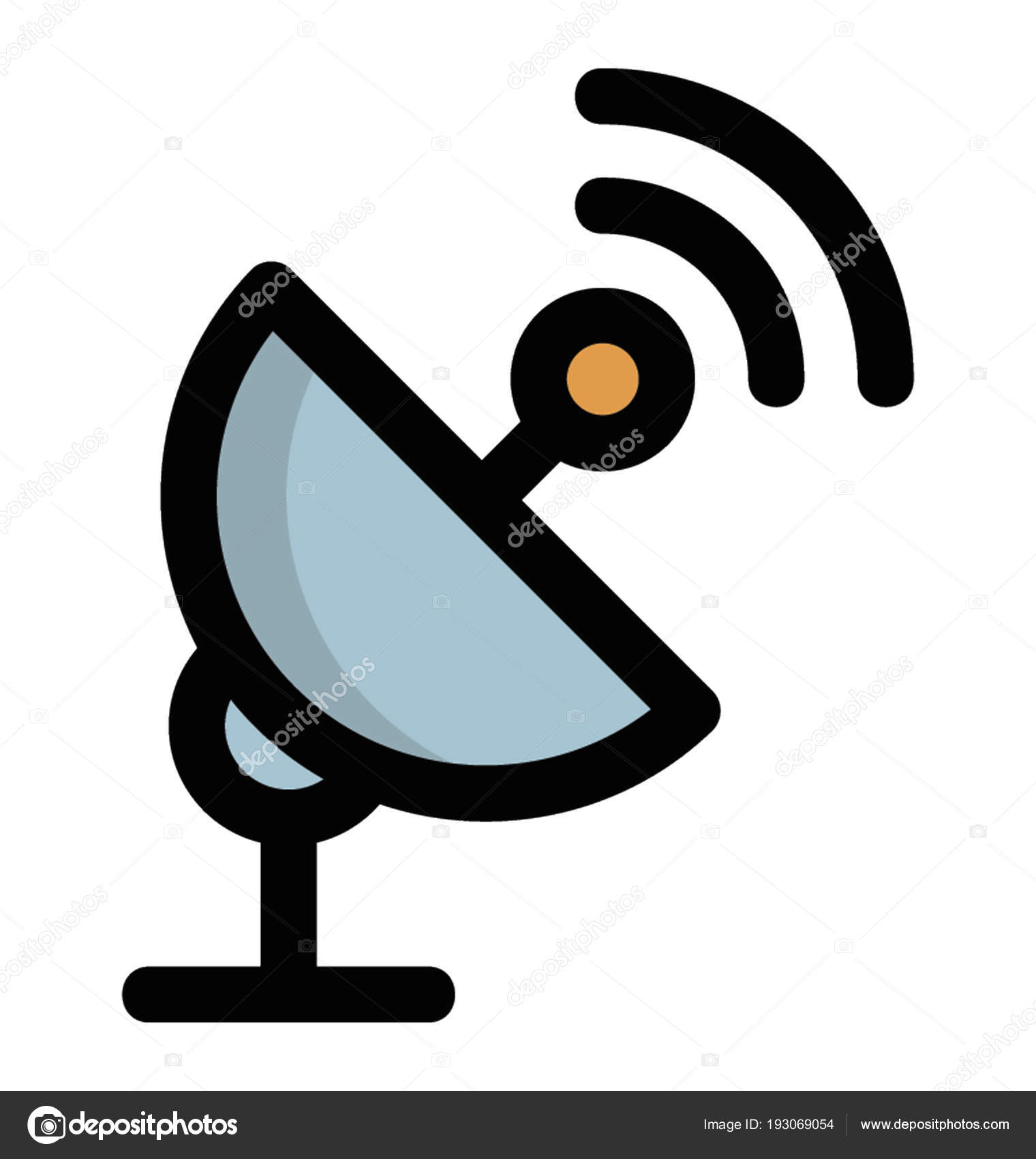 Satellite Dish Antenna Signals Sign — Stock Vector © prosymbols #193069054