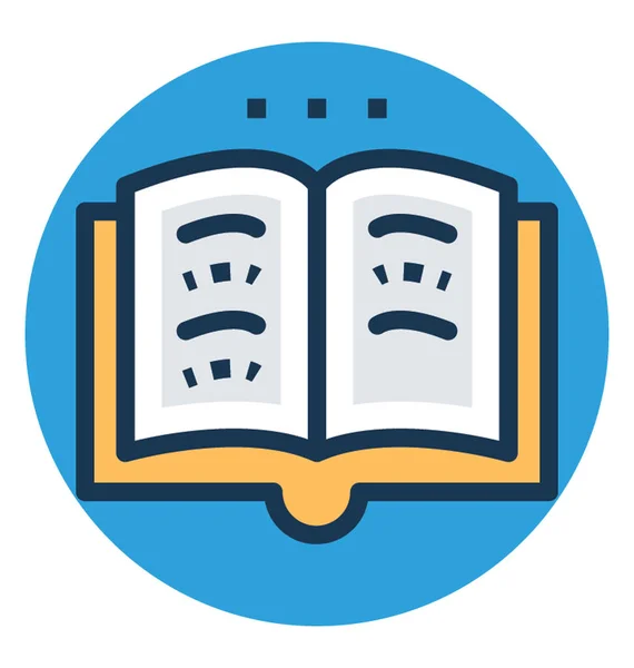 Плоский Icon Дизайн Відкриту Книгу Концепція Знань — стоковий вектор