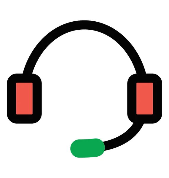 Ακουστικά Μικρόφωνο Συμβολική Της Συσκευής Ήχου — Διανυσματικό Αρχείο