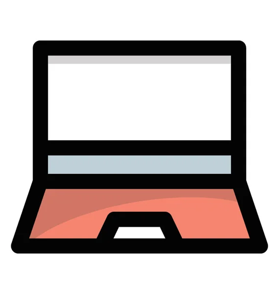 Flaches Icon Design Eines Laptops — Stockvektor