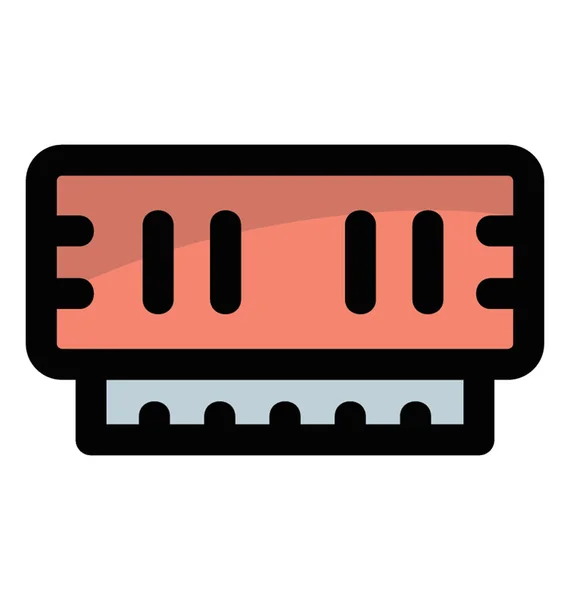 Computer Data Opslag Genoemd Ram Pictogram — Stockvector