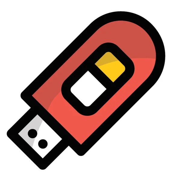 Flash Drive Usado Para Manter Dados Cartão Memória — Vetor de Stock