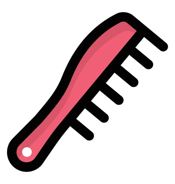 Peigne Cheveux Large Élégant — Image vectorielle