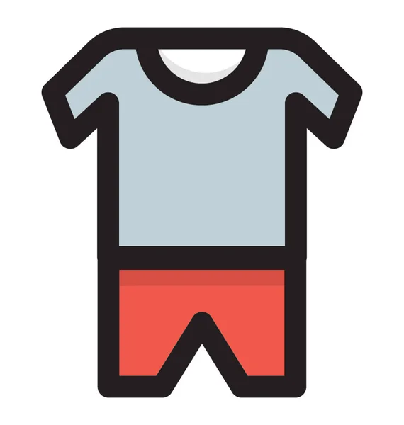 Una Camiseta Ropa Niño Bragas — Vector de stock