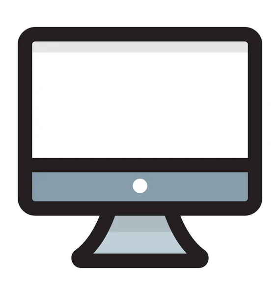 Flat Screen Lcd Computer Monitor — Stock Vector