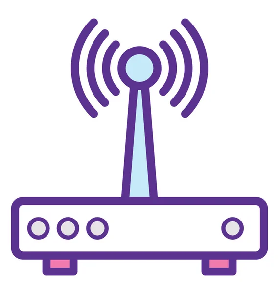 Ein Wifi Router Mit Signalkonzept Der Internetverbindung — Stockvektor