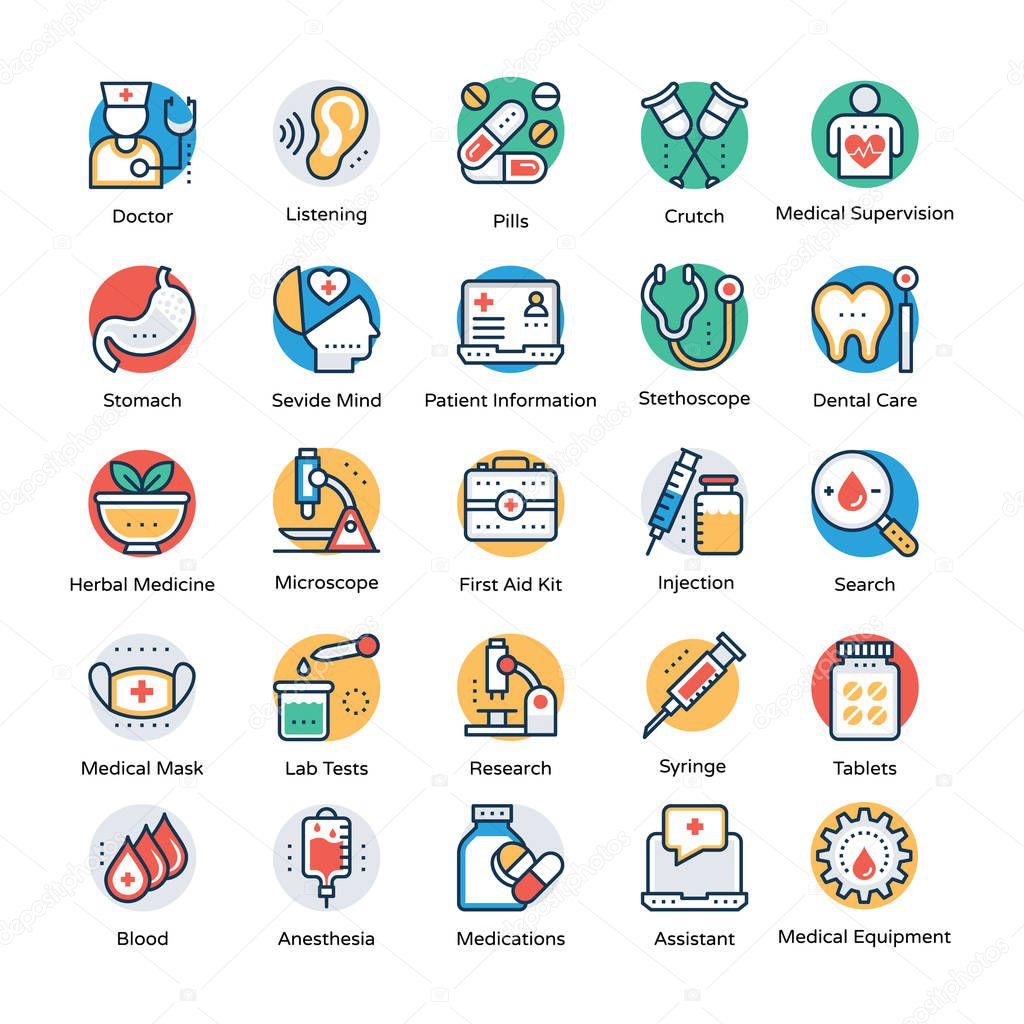 Collection of Healthcare and Medical Icons 
