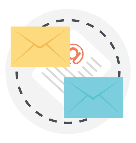 Mailcorrespondentie Met Officieel Document Voor Marketingdoeleinden — Stockvector