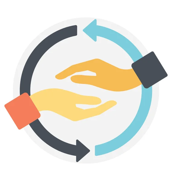 Proces Handshake Význam Týmové Spolupráce — Stockový vektor
