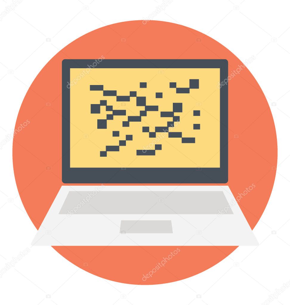 Flat icon design of data encryption 