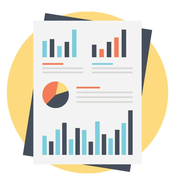 Geschäftsdaten Element Investitionstabelle Flaches Symbol — Stockvektor