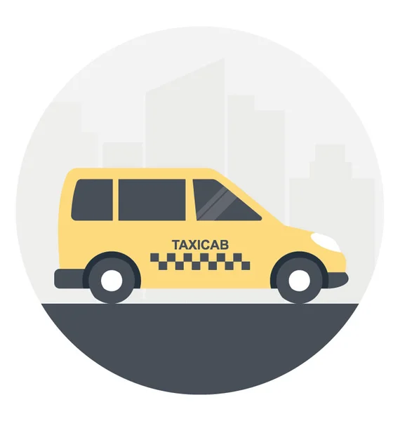 Icona Piatta Taxi — Vettoriale Stock