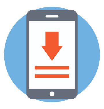 Android telefon ekran dosya indirme, mobil indirme konsepti ile