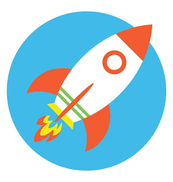 Ένα Διαστημόπλοιο Απολύθηκε Ρόκα Έννοια Του Startup Επιχειρήσεις — Διανυσματικό Αρχείο