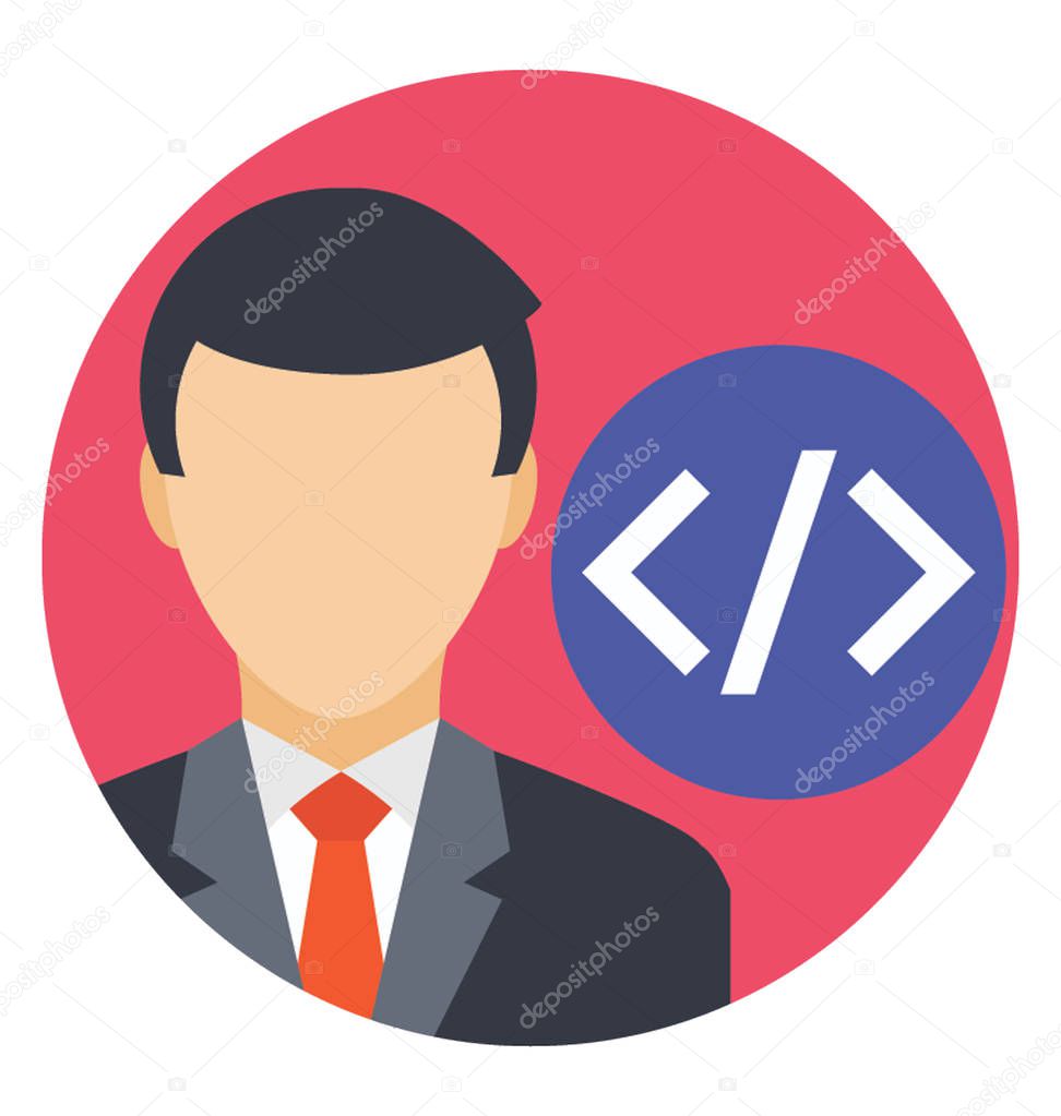 Vector illustration of Coding Flat Icon Web 194635102