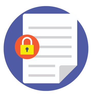 Bir gizli dosya düz simgesi 