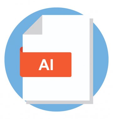 Bir adobe Illustrator dosyasının düz simgesi 