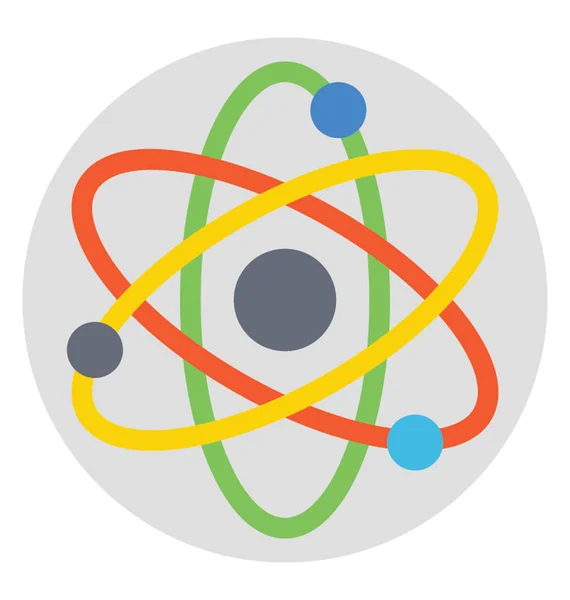 Símbolo Atómico Ligação Química Estrutura Molecular Ícone Vetor Plano — Vetor de Stock