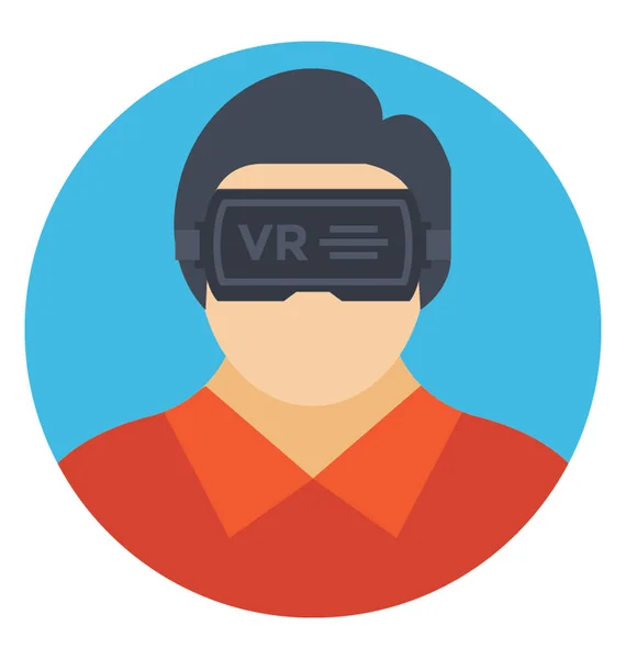 Design Ícone Vetor Plano Óculos Inteligentes Simbólicos Ambiente Realidade Virtual —  Vetores de Stock
