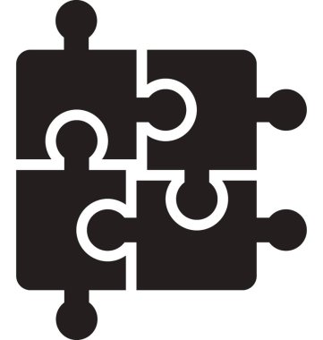 Puzzle parçaları, katı simgesi Yapboz