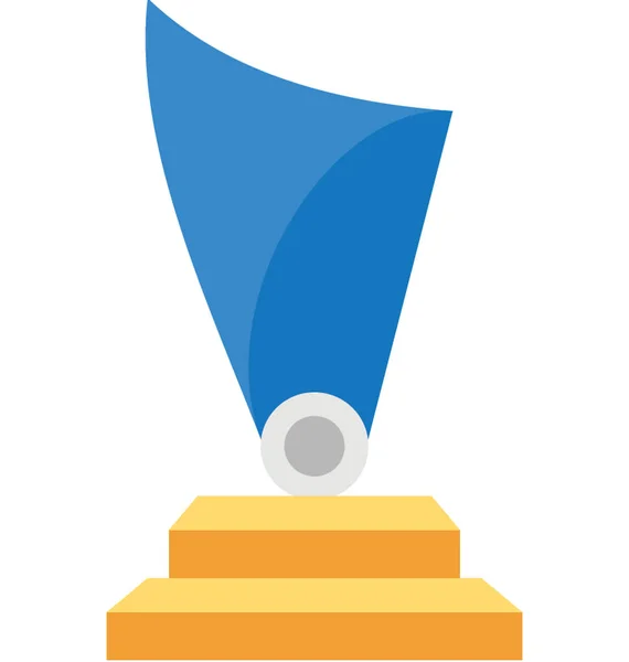 Winners Trophy Flat Icon Award — Stock Vector