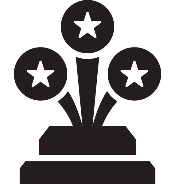 Stars Award Glyph Icon Film Award — Stock Vector