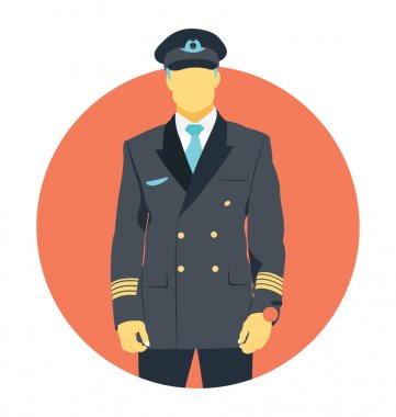 Bir pilot olarak temsil eden bir kişi giyinmiş