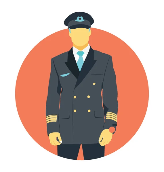 Eine Als Pilot Verkleidete Person — Stockvektor