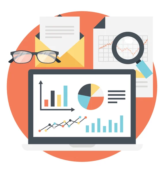 Seo ve Web analytics kavramı düz vektör çizim 