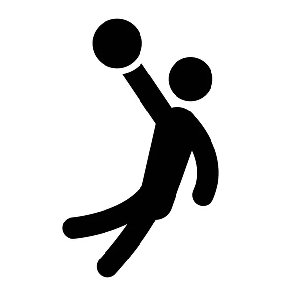 Кидаючи Баскетбол Гліф Ікона — стоковий вектор