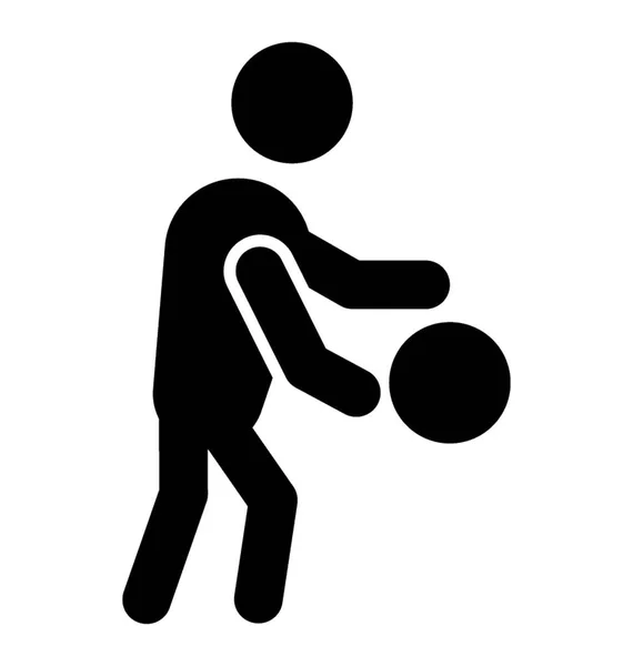 Баскетболист Мячом — стоковый вектор