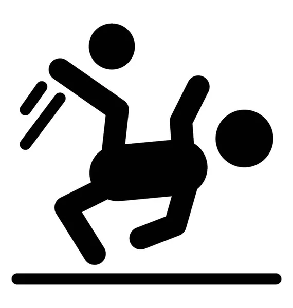 Kicking Basketball Glyph Icon — Stock Vector