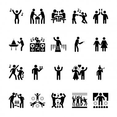 Parti insan glif Icon Pack