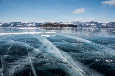 frozen river in winter clipart